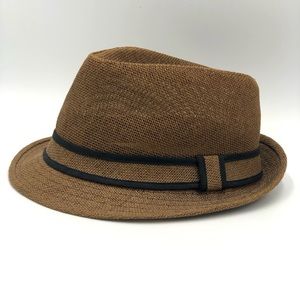 Woven Straw Fedora Unisex